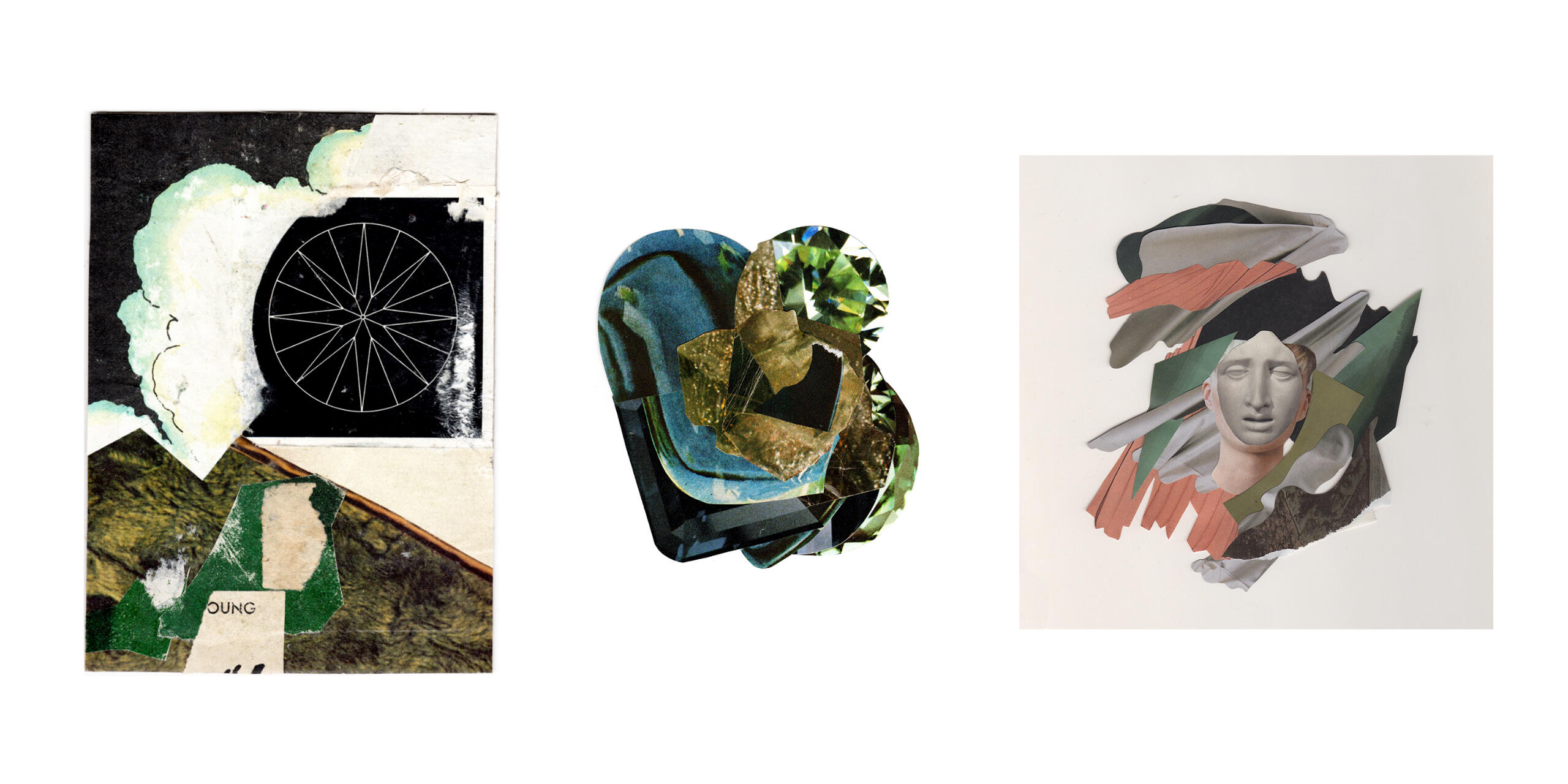 Three editorial collages