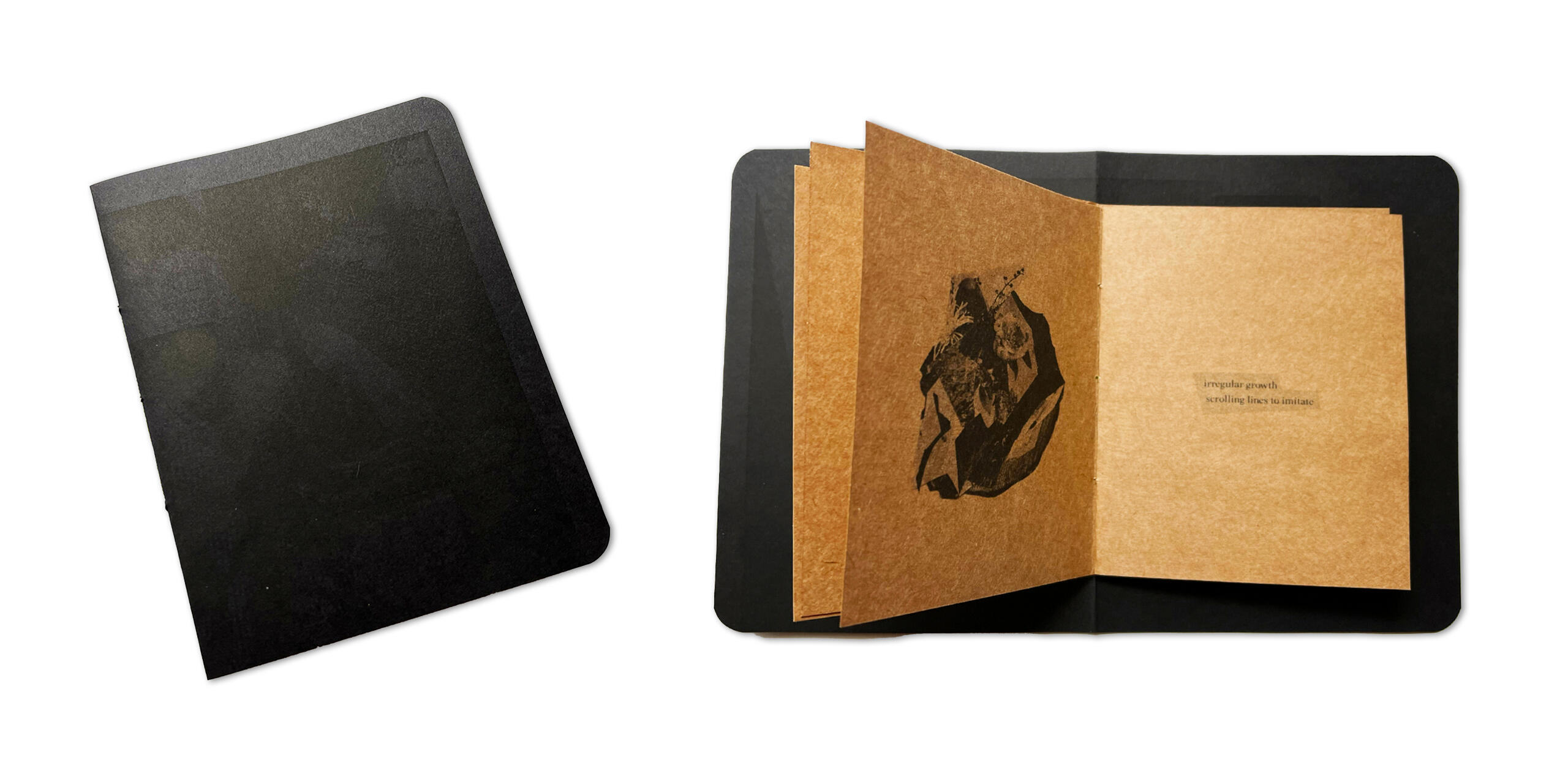 Photo spread of an abstract collage zine