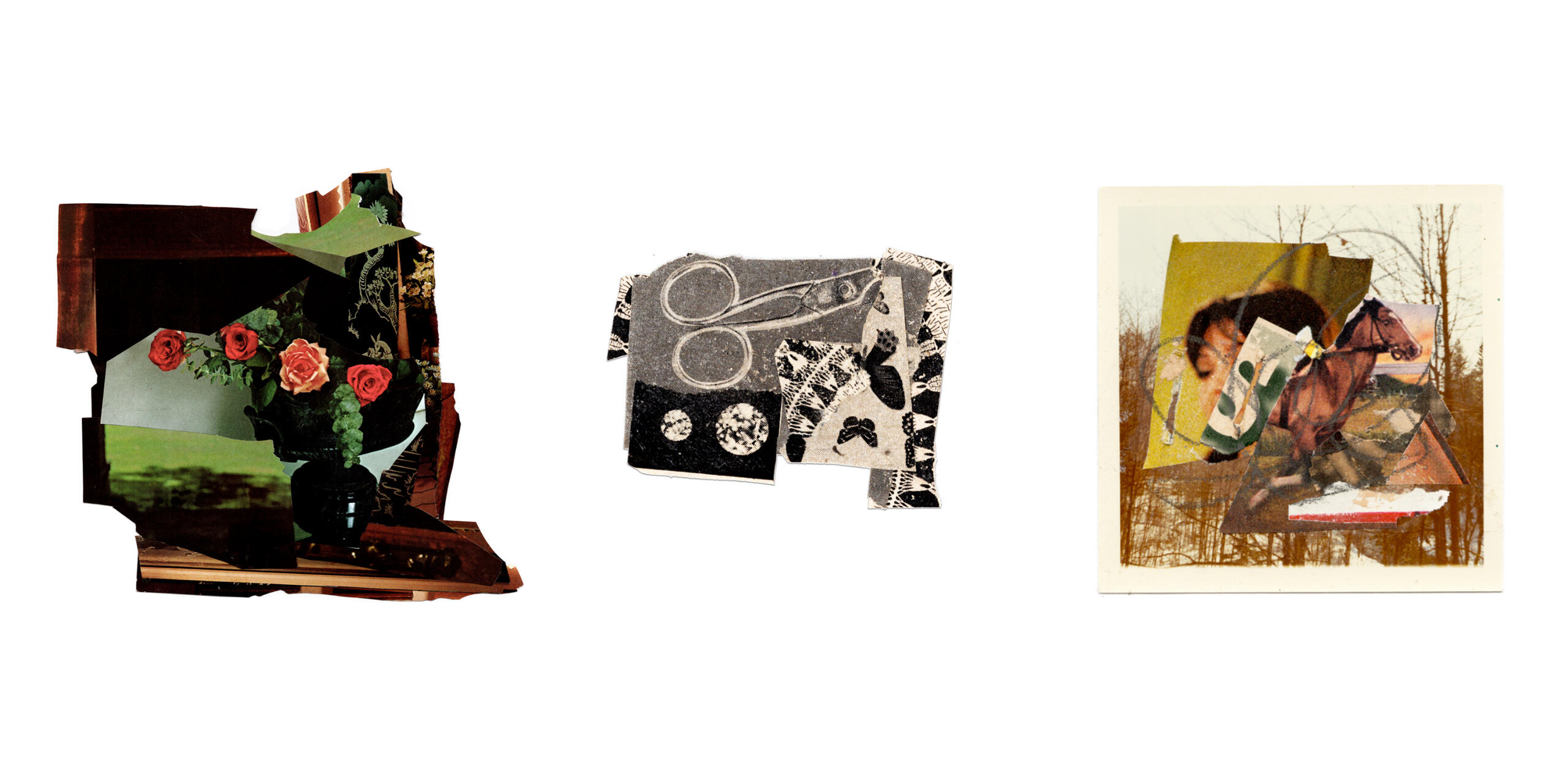 Three editorial collages