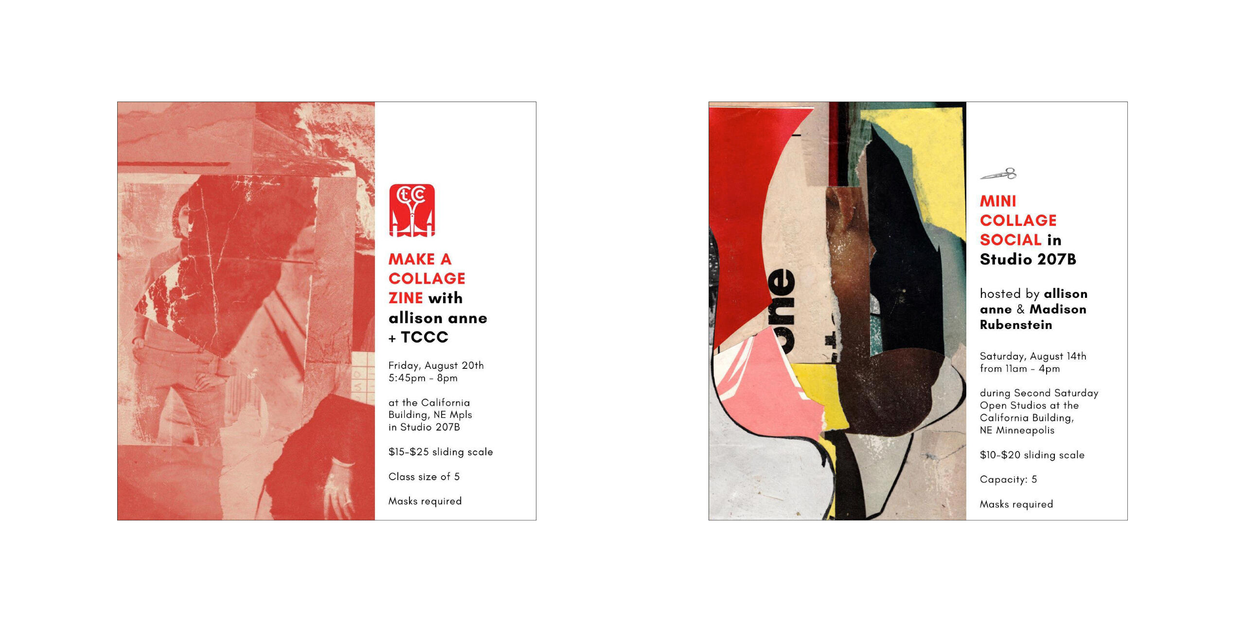 Colorful social media graphics