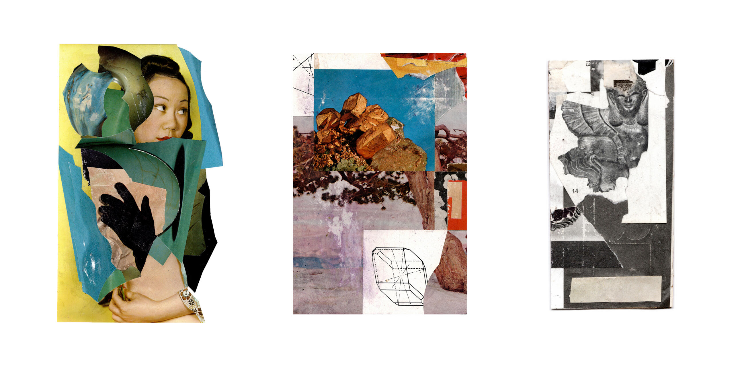 Three editorial collages