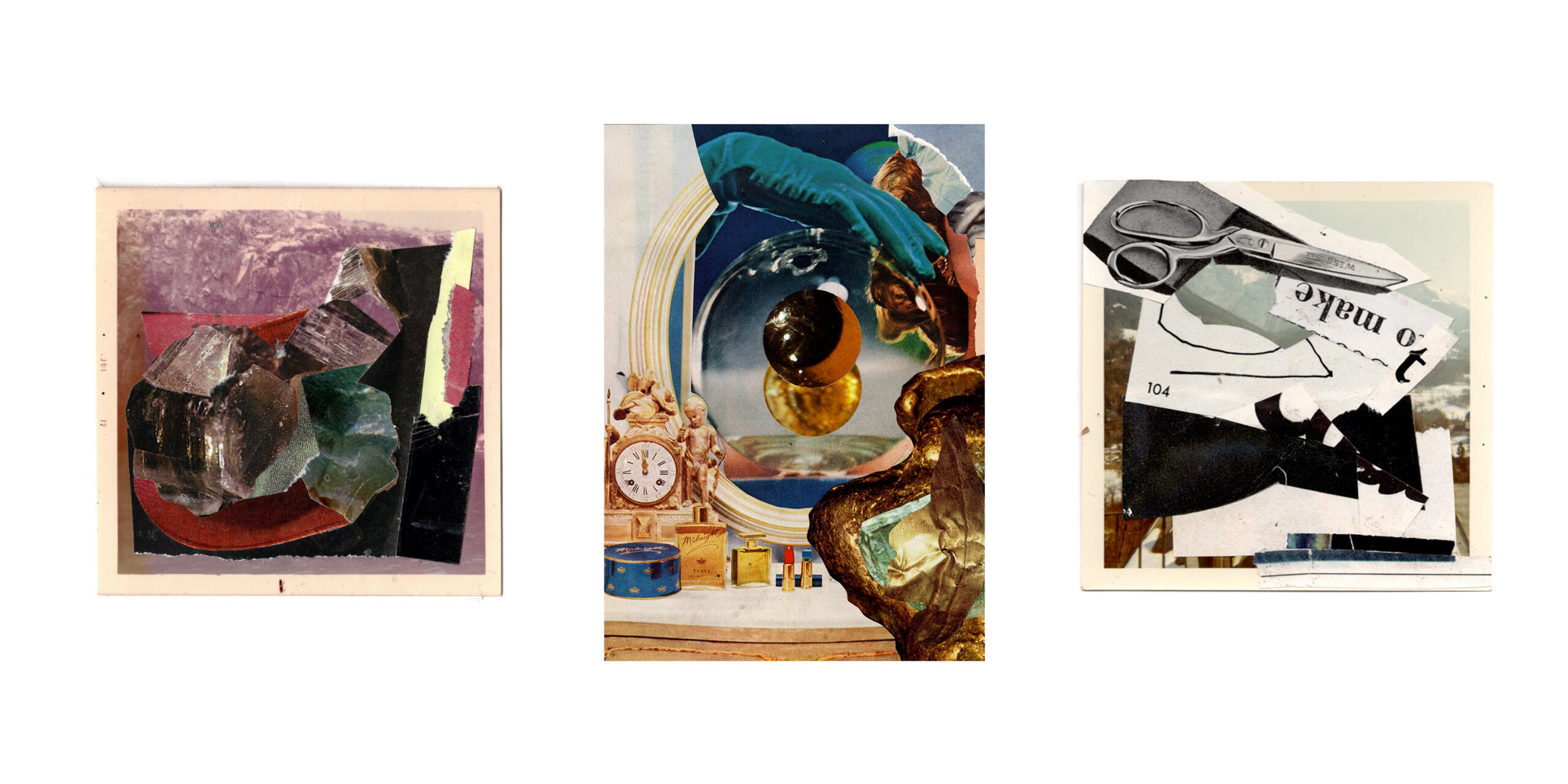 Three editorial collages