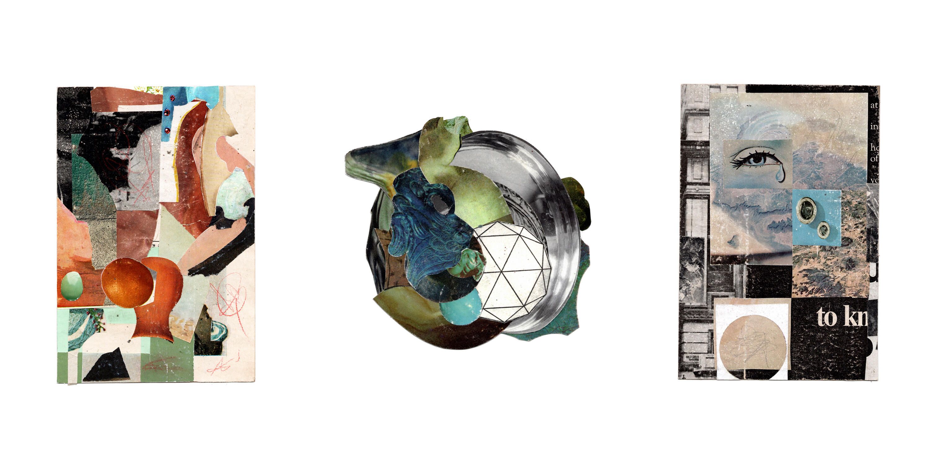Three editorial collages