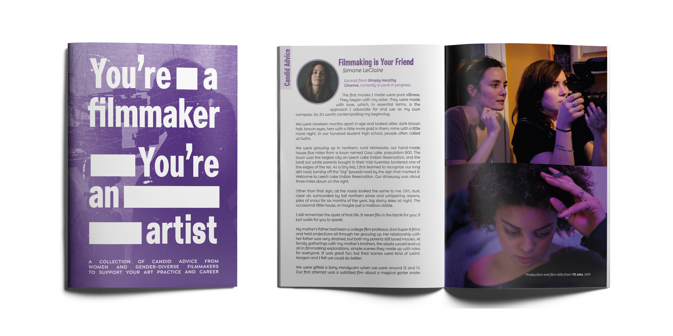 Images of a zine for gender-marginalized filmmakers