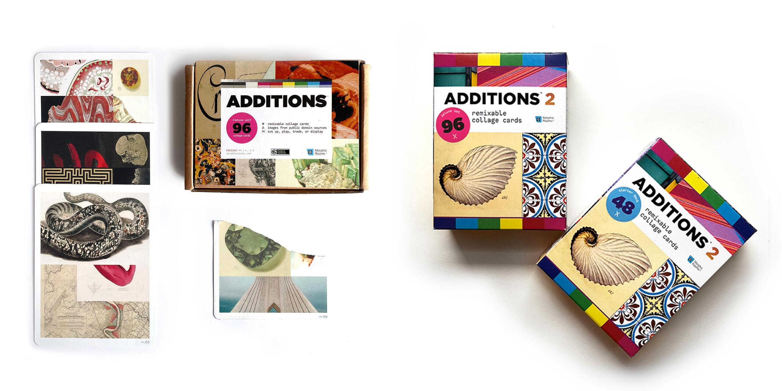 Photo spread of an abstract collage zine