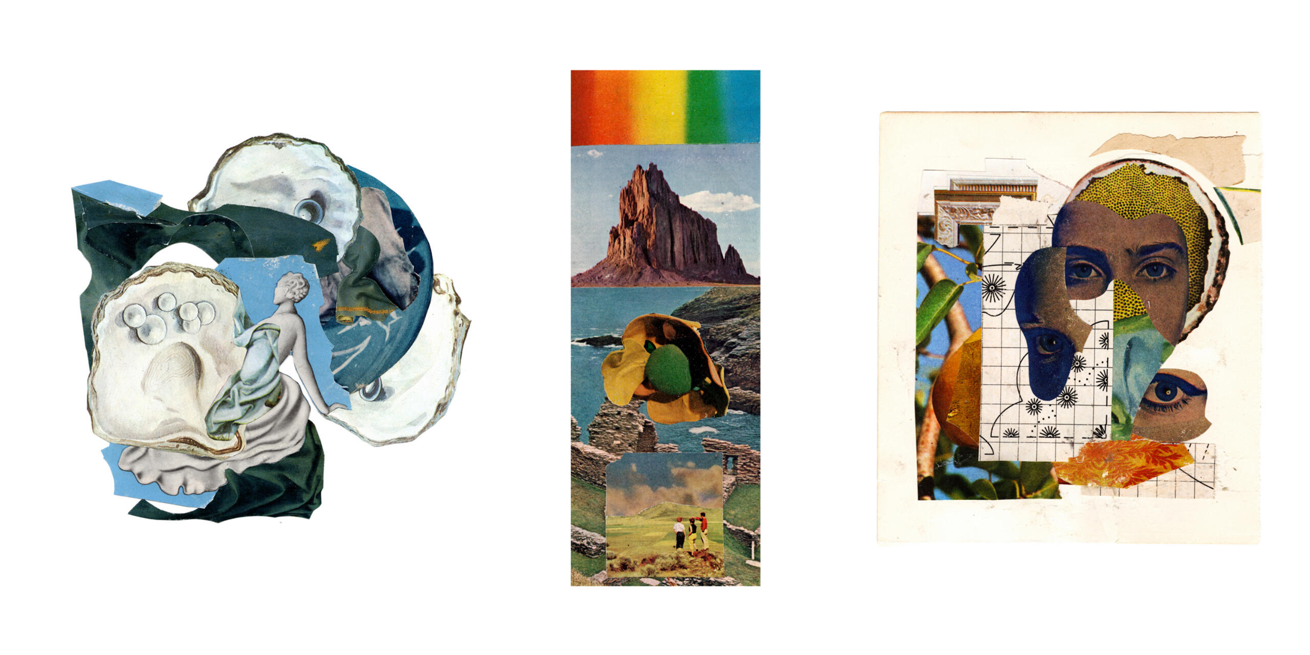 Three editorial collages